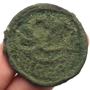 Antico timbro medievale egiziano in bronzo con animale #CP658c