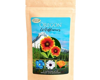 Oregon Wildflower Seed Mix - Over 60,000 Seeds - 25 Varieties