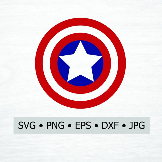Captain America Shield Logo Svg Digital Download Jpg Eps Png Etsy