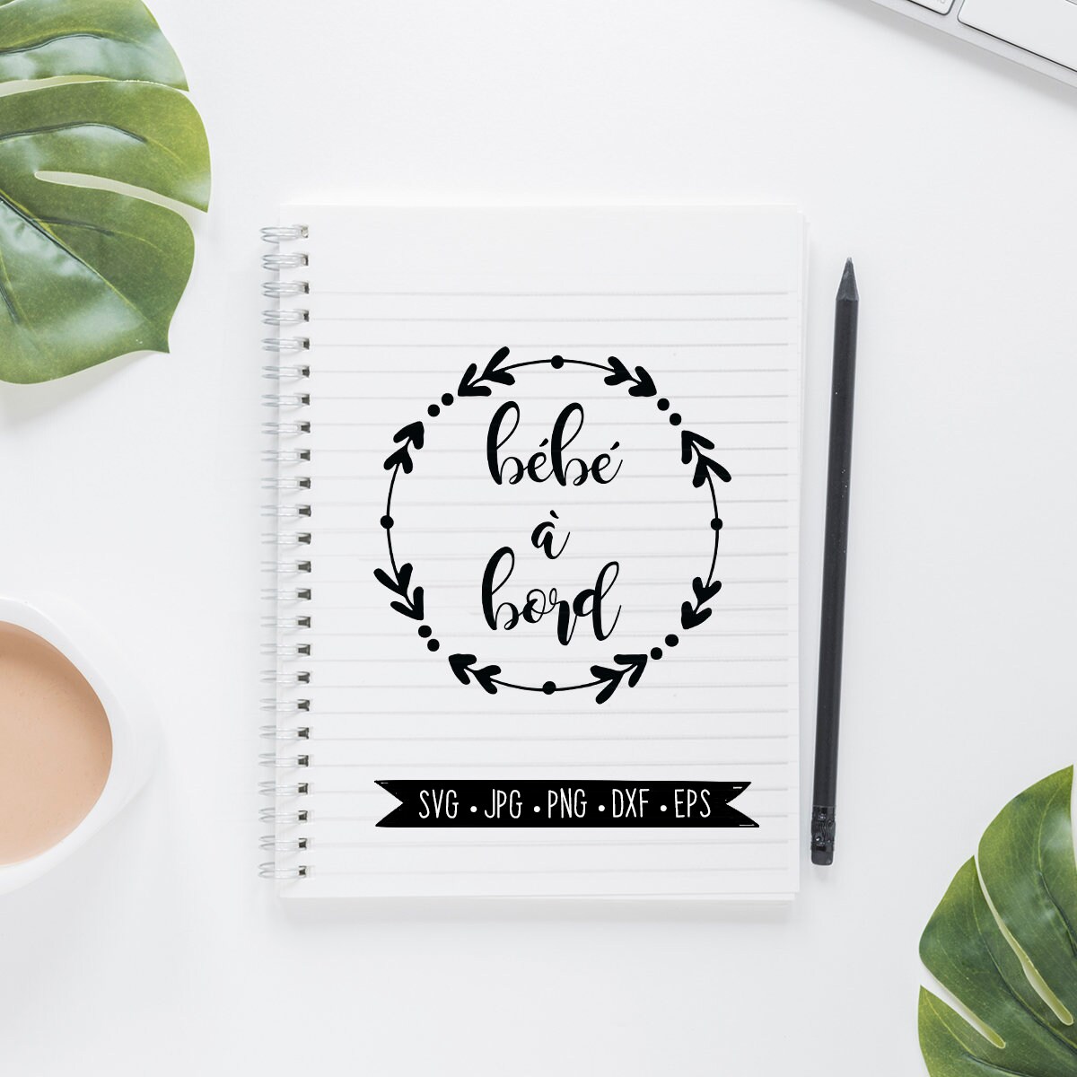 Bebe A Bord Svg Jpg Png Eps Dwg Digital Download Digital Etsy