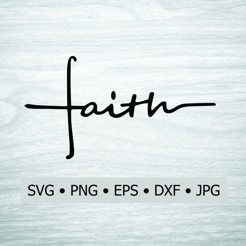 Faith Cross SVG EPS PNG jpg dwg Digital Download / Digital | Etsy