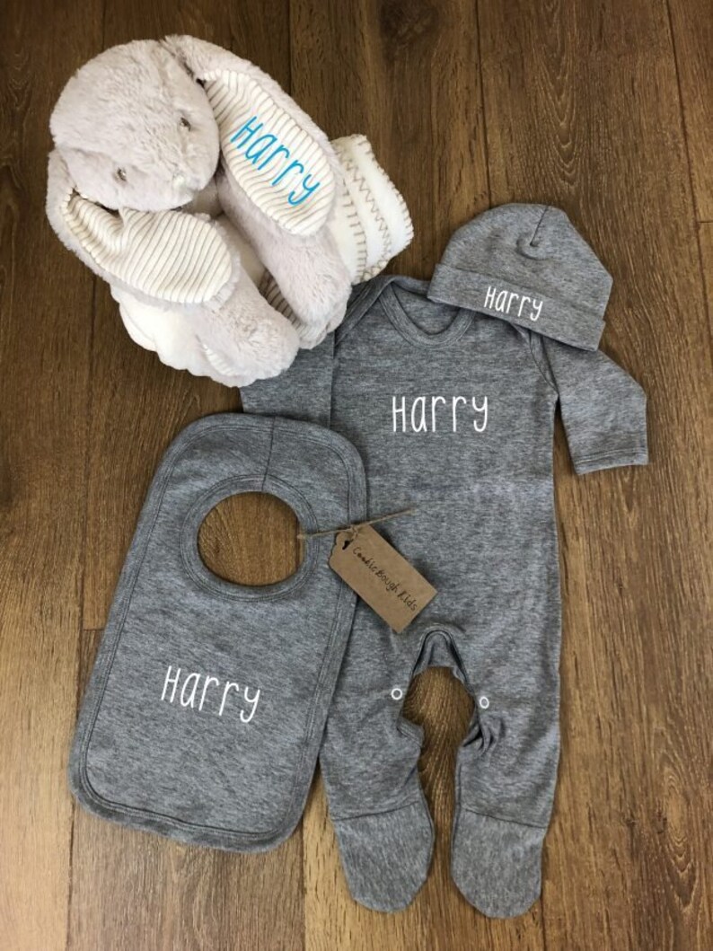 baby sleepsuit and hat set