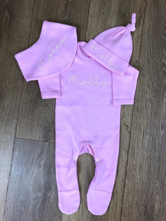 personalised baby sleepsuit