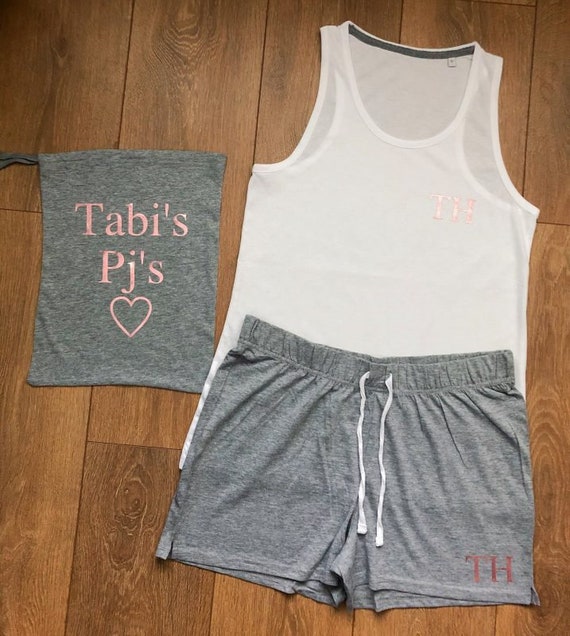 personalised pj shorts