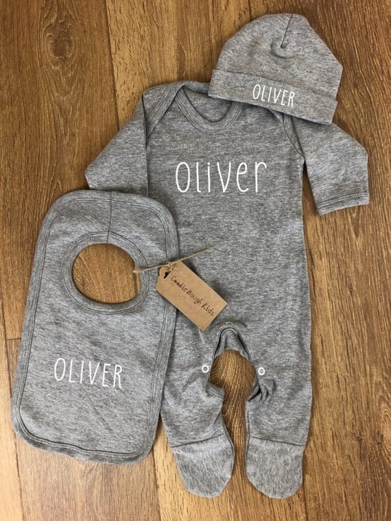 baby sleepsuit and hat set