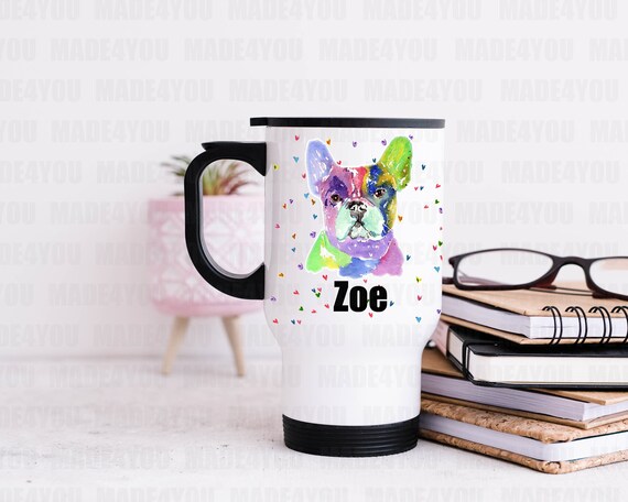 Personalised Frenchie Travel Mug Insulated Drinking Flask Travel Cup French Bulldog Gift Etsy UK