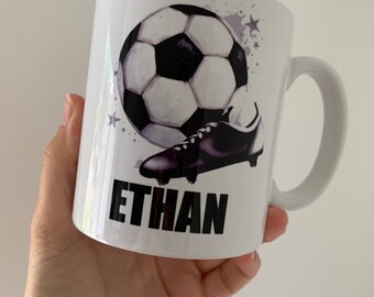 Personalised Football Mug, Football Mad Cup