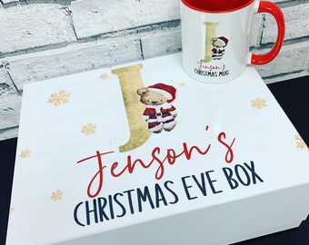 Personalized Christmas Eve Box, Christmas Bear Design