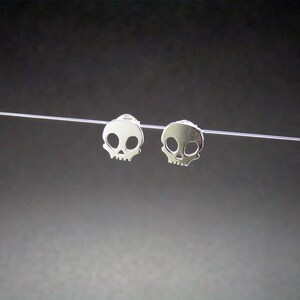 Silver skull earrings 925 image 6