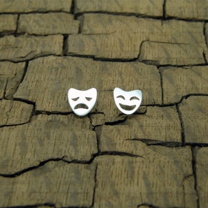 Tragedy Masks earrings in 925 silver image 6