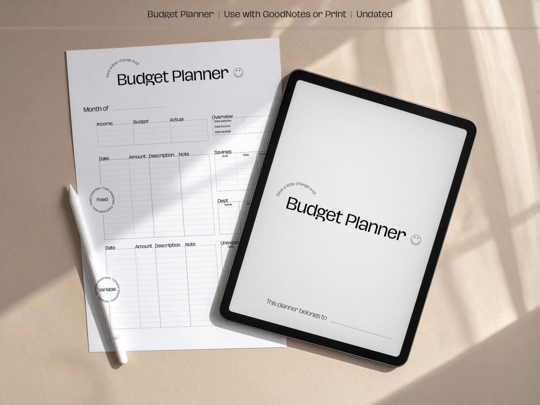 Digital Budget.pdf Printable & Digital Budget Planner | Undated PDF Template for Goodnotes ...