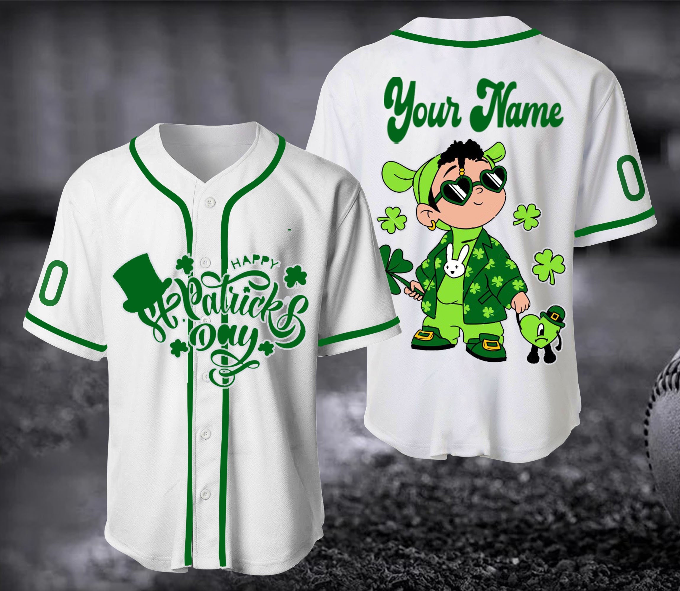 Personalized St Patrick's Day Baseball Jersey, Shamrock Baseball Jersey ...