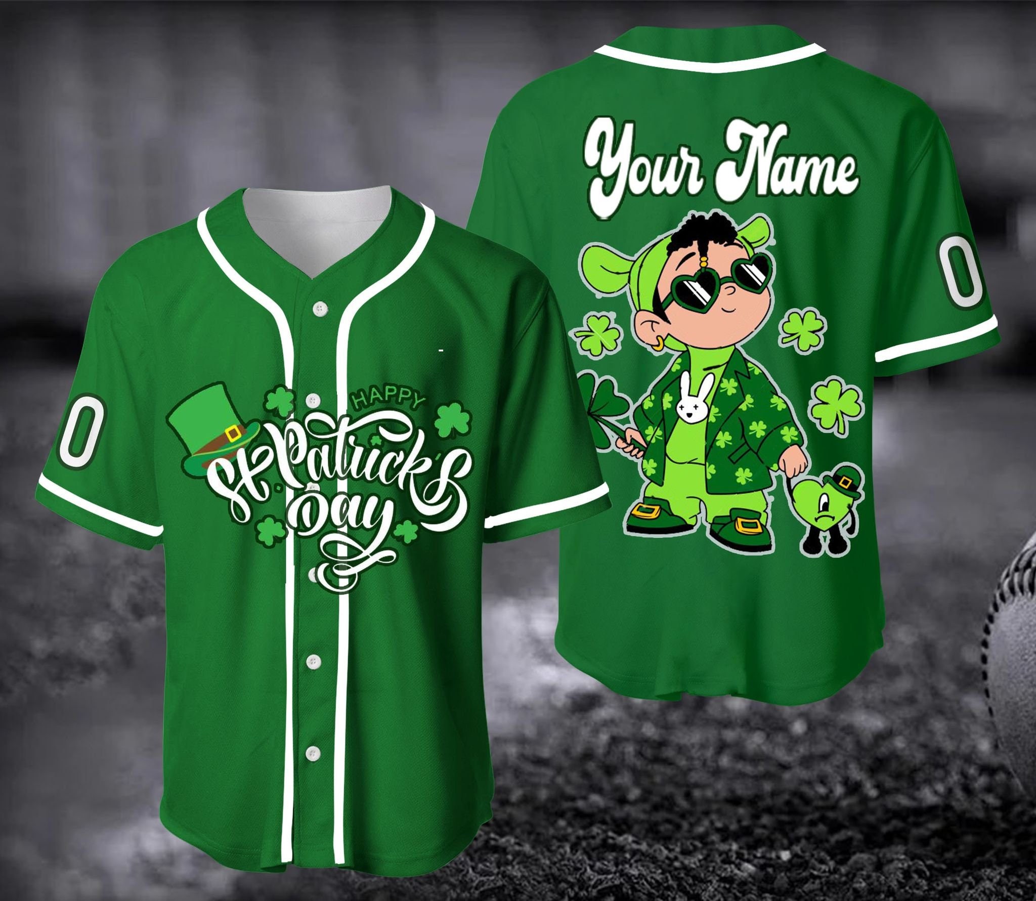 Personalized St Patrick's Day Baseball Jersey, Shamrock Baseball Jersey ...
