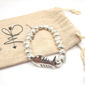 Fischknochen Wickelarmband | Natur | Ozean | Art Deco