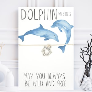 Delfin Bettelarmband Inspiration Karte | Bettelarmband | Delfine | Ozean Leben | Meereslebewesen | Sea Life | Meerestiere | Verstellbar