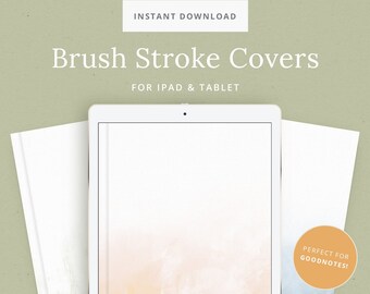 Brush Stroke Digital Notebook Covers for Goodnotes (PDF)