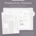 Productivity Digital Stickers for GoodNotes - iPad Planner Stickers - Printable Productivity Sticker Labels - iPad Tablet - Instant Download