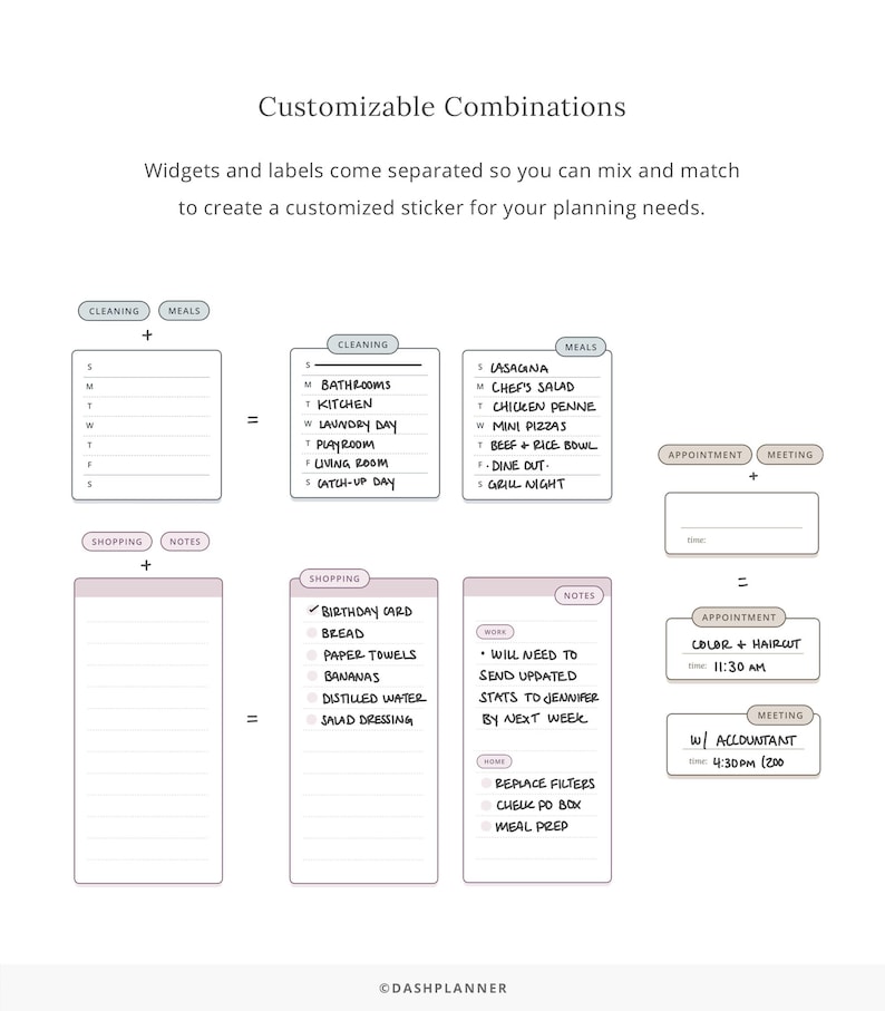 Pu&ograve; includere: Un set di adesivi personalizzabili per planner con diverse categorie come pulizia, pasti, shopping e note. Gli adesivi sono progettati con un'estetica minimalista e presentano una combinazione di colori rosa chiaro e grigio. Gli adesivi sono separati in diverse sezioni con etichette per ogni categoria. Gli adesivi sono progettati per essere utilizzati in un planner o diario per aiutare a organizzare compiti e appuntamenti.