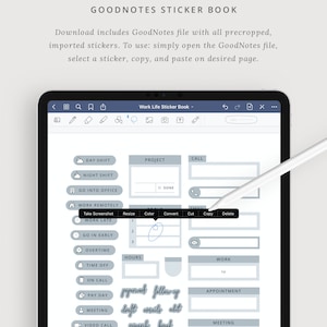 Work-life Digital Stickers - Minimalist Job Goodnotes Sticker Book ...