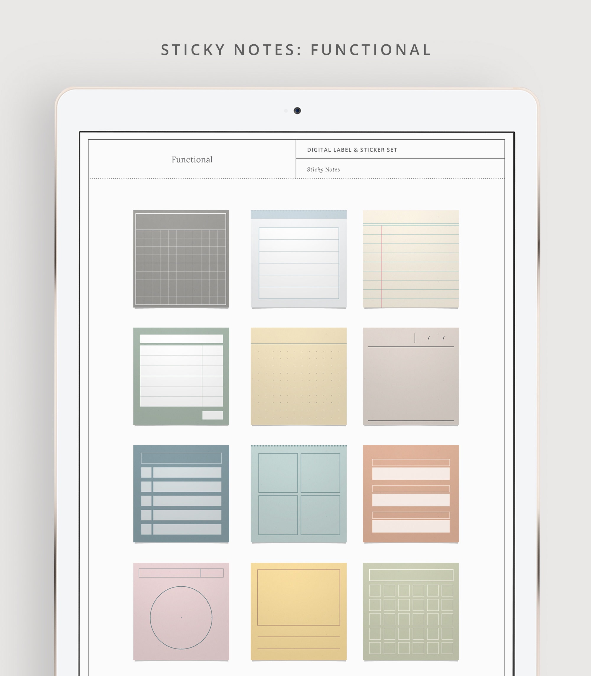 Stickers Notes Digital Student Digital Sticker Bundle - Printable Digital Stickers for School ...