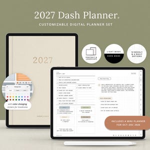 2027 Digital Planner for iPad, Hyperlinked Life Planner (GoodNotes, Notability)
