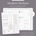 Student Digital Stickers for GoodNotes - iPad Planner Stickers for College Student - Printable Academic Sticker Labels - Instant Download 