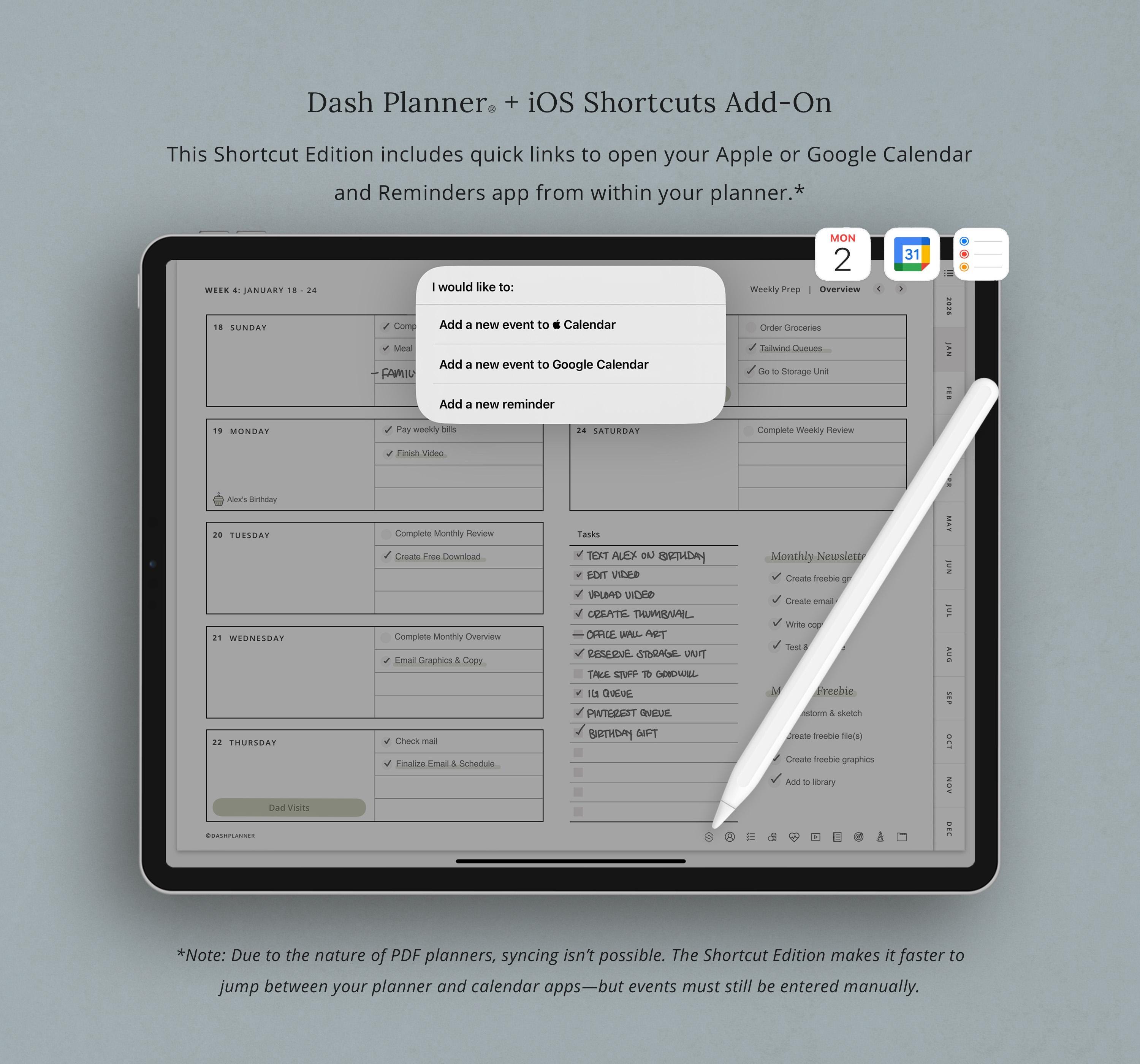 2026 Digital Planner for iPad – Goodnotes, Notability | Hyperlinked PDF ...