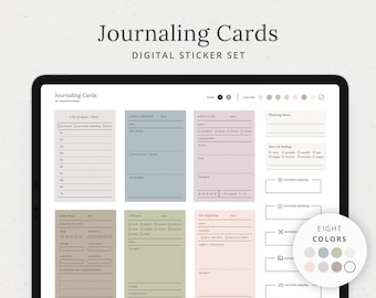 Digital Journaling Cards for Planners – Memory Keeping Stickers for GoodNotes, Notability, iPad Digital Planning - Books, Movies, Food Log