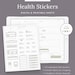 Health Digital Stickers for GoodNotes - iPad Planner Stickers - Printable Medical Sticker Labels - iPad Tablet - Instant Download 
