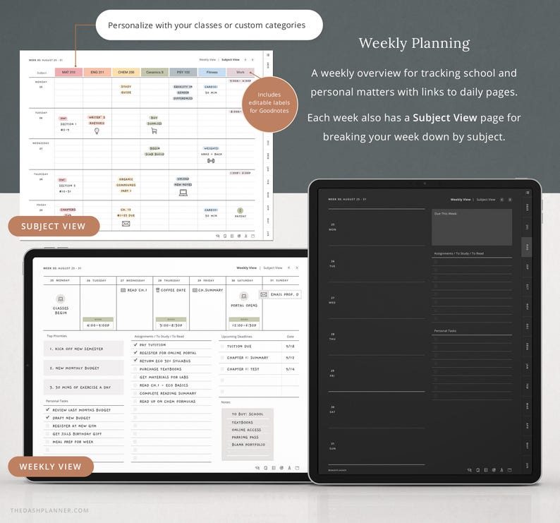 2025-2026 Digital Academic Planner for Goodnotes | iPad Student ...