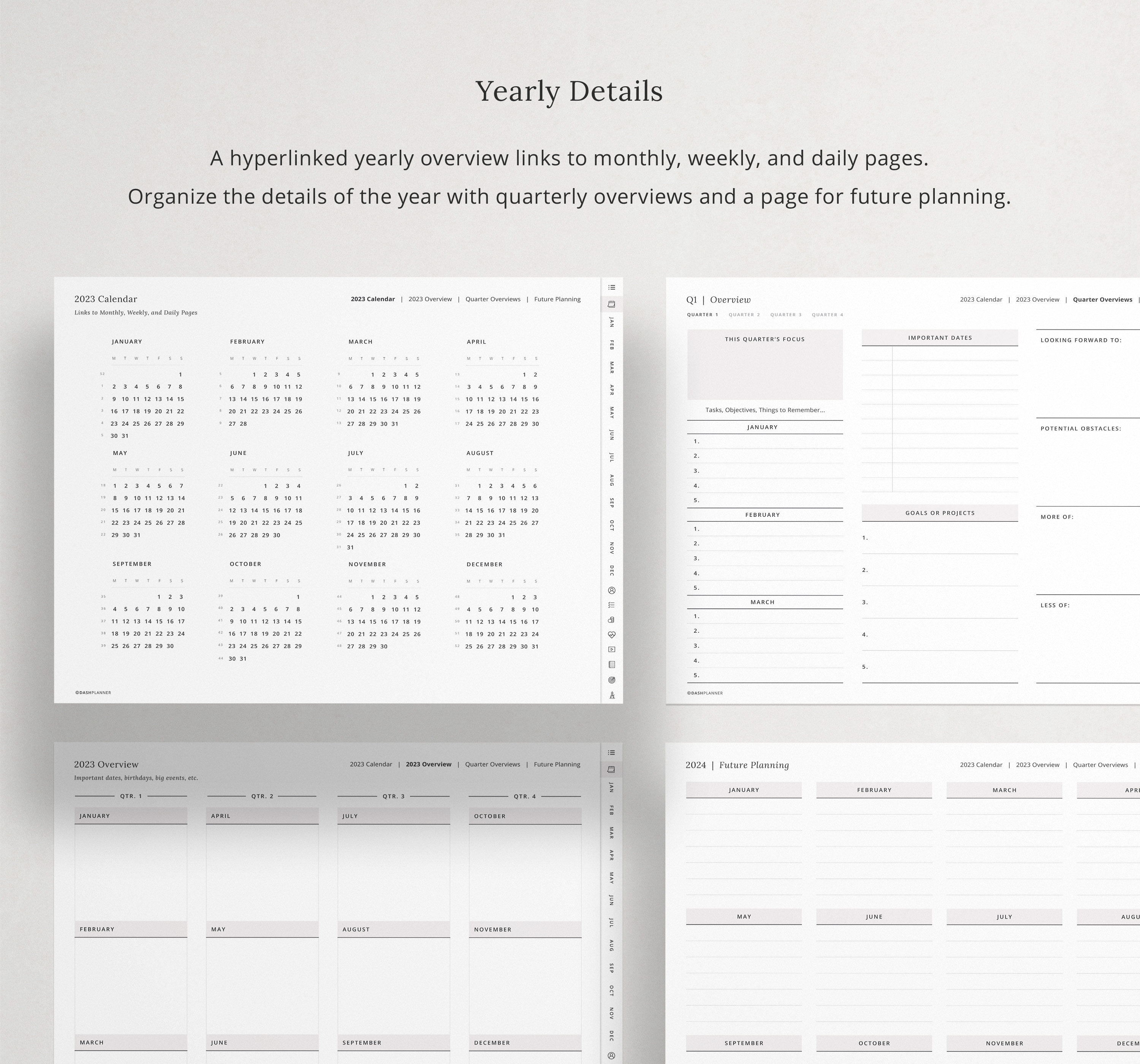 2023 Digital Planner Dash Planner Monthly Weekly & Daily Etsy Australia