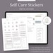 Self Care Digital Stickers for Planner - GoodNotes Sticker Book - Printable iPad Stickers Gratitude, Meditation, Mood Tracker - Dash Planner 