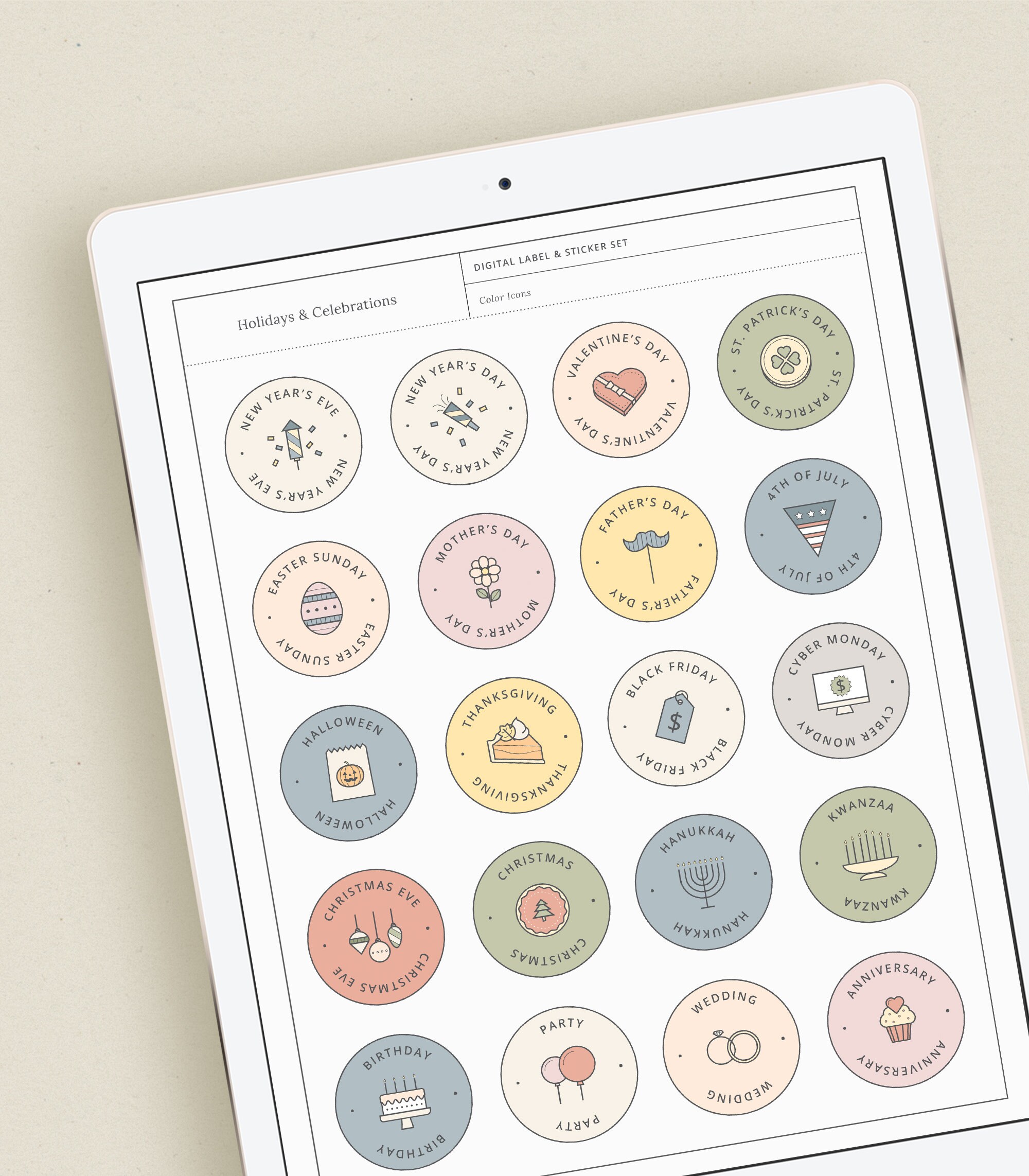 Holiday Digital Planner Stickers – Goodnotes, iPad (instant Download ...