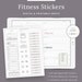 Fitness Digital Stickers for GoodNotes - iPad Planner Stickers - Printable Fitness Sticker Labels - iPad Tablet - Instant Download 