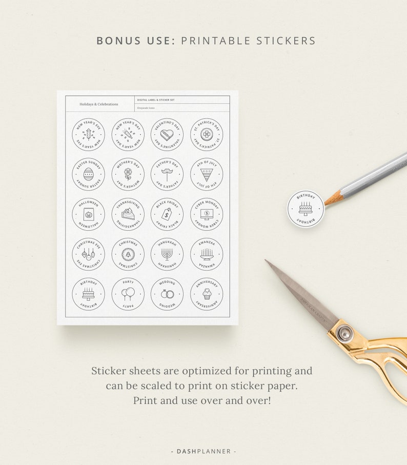 Holiday Digital Planner Stickers – Goodnotes, iPad (instant Download ...