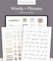 Essential Words & Phrases Digital Stickers - Sticker Book for GoodNotes - Modern + Minimalist Script Stickers for journaling - Dash Planner