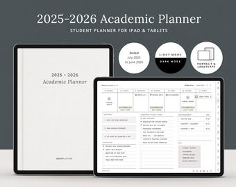 2025-2026 Digital Academic Planner for GoodNotes | iPad Student Organizer (Digital Download)
