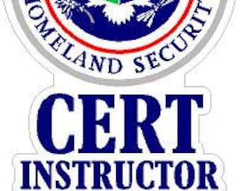 Community Emergency Response Team Lehrer DHS Reflektierender oder matter Vinyl Aufkleber Aufkleber CERT Heimatschutz