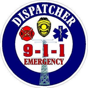 911 Dispatcher Reflective or Matte Vinyl Decal Sticker Fire Police Deputy Sheriff Paramedic EMS EMT