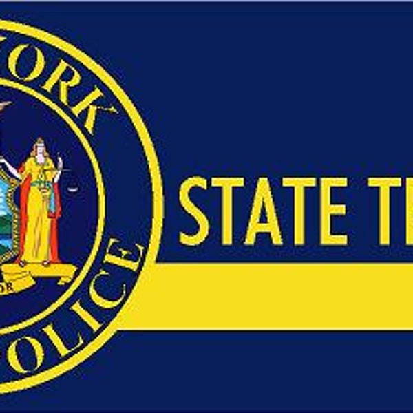 New York State Trooper Badge Decal Reflective or Matte Vinyl Decal Sticker Police Deputy Sheriff Trooper NY