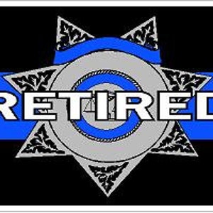 Blue Line Retired Deputy Sheriff 7 pt Badge Reflective or Matte Vinyl Decal Sticker Trooper Police