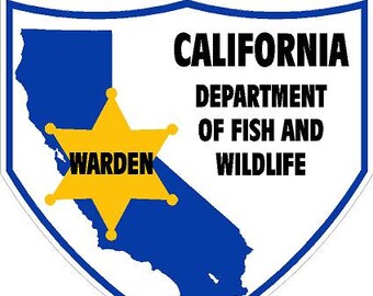 California Department of fish and wildlife Warden Park Ranger Wildlife Law Enforcement Division Reflective or Matte Vinyl Decal Sticker