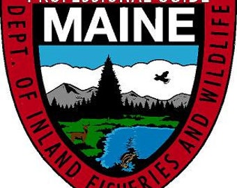 Maine Professional Guide. Dept Of Inland Fisheries And Wildlife. Game Warden, Park Ranger, Wildlife. Reflective or Matte Vinyl Decal Sticker