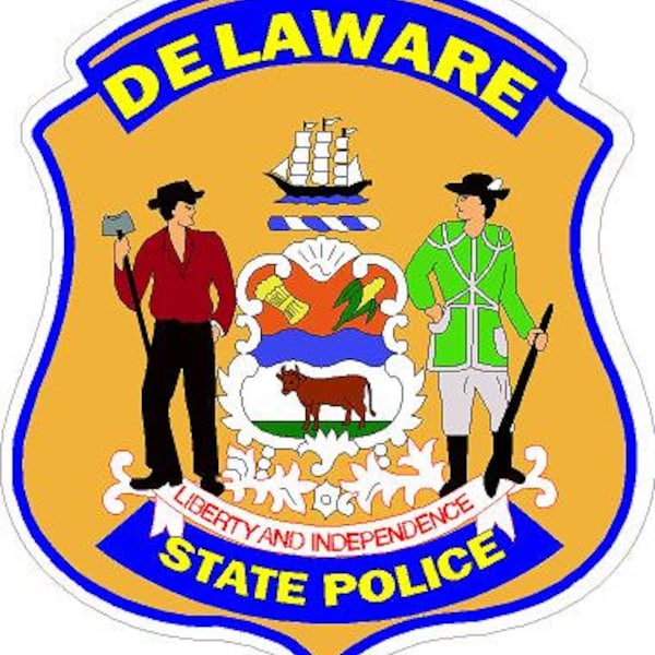 Delaware State Patrol. Police Reflective or Matte Vinyl Decal Sticker Police Deputy Sheriff Trooper DE