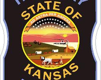 Kansas Highway Patrol. Police Reflective or Matte Vinyl Decal Sticker Police Deputy Sheriff Trooper KS