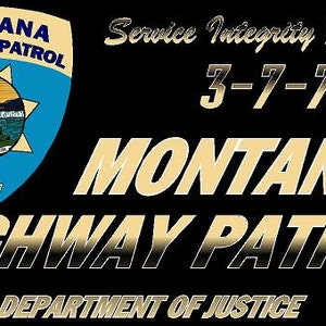 Montana Highway Patrol. Reflective or Matte Vinyl Decal Sticker Or Magnet. Police, Deputy, Sheriff, Trooper. MT 3-7-77