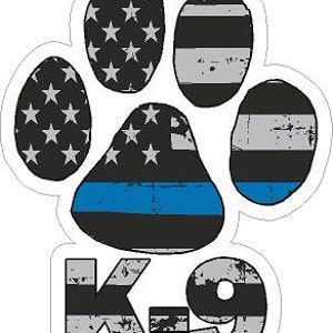 K-9 Search & Rescue Distressed Flag Reflective or Matte Vinyl Decal Sticker Wilderness rescue. Police Deputy Sheriff Trooper Canine SAR