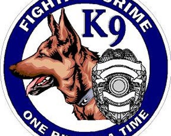 K-9 Fighting Crime One Bite at a Time Reflective or Matte Vinyl Decal Sticker Police Deputy Sheriff Trooper Canine