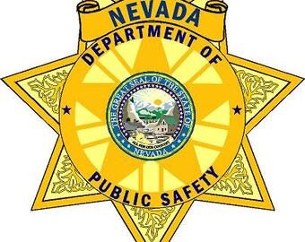 Département de la sécurité publique du Nevada. Autocollant de Sticker vinyle réfléchissant ou mat. Police, député, shérif, soldat. Nv