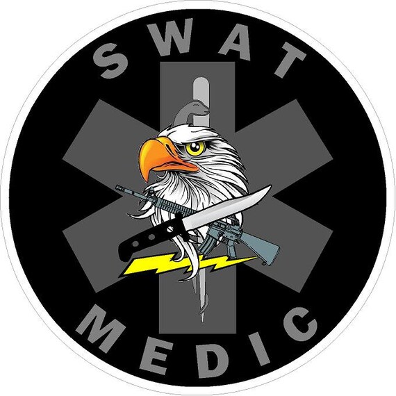 Tactical Medic  Reflective Vinyl Decal Sticker  Swat SOL EMT 